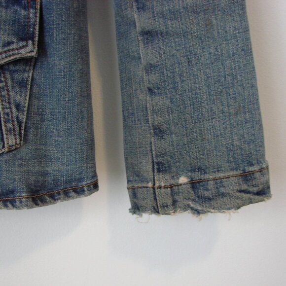 Vintage Y2K Levi's Denim Jean Blazer Jacket Distressed Grunge Size Large 12 / 14 - Picture 8 of 14